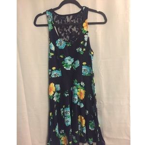 Navy Floral Dress